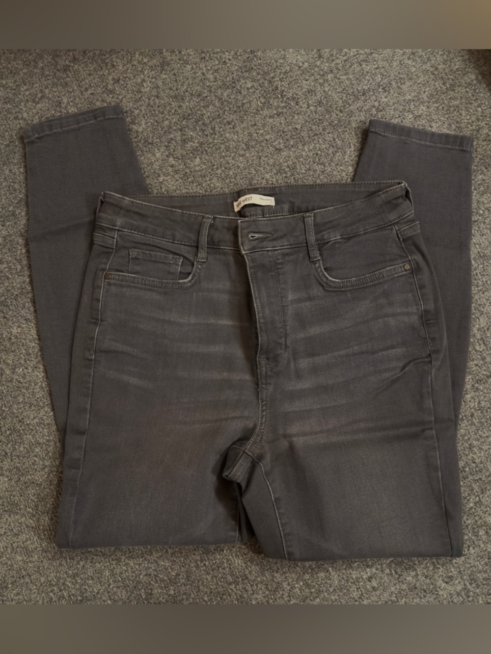 Nine West Curvy Skinny Jeans Dark Gray Size 12 NWOT